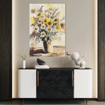 Floral 1015 Canvas Art 18" x 24" / 45 x 60 cm / Black