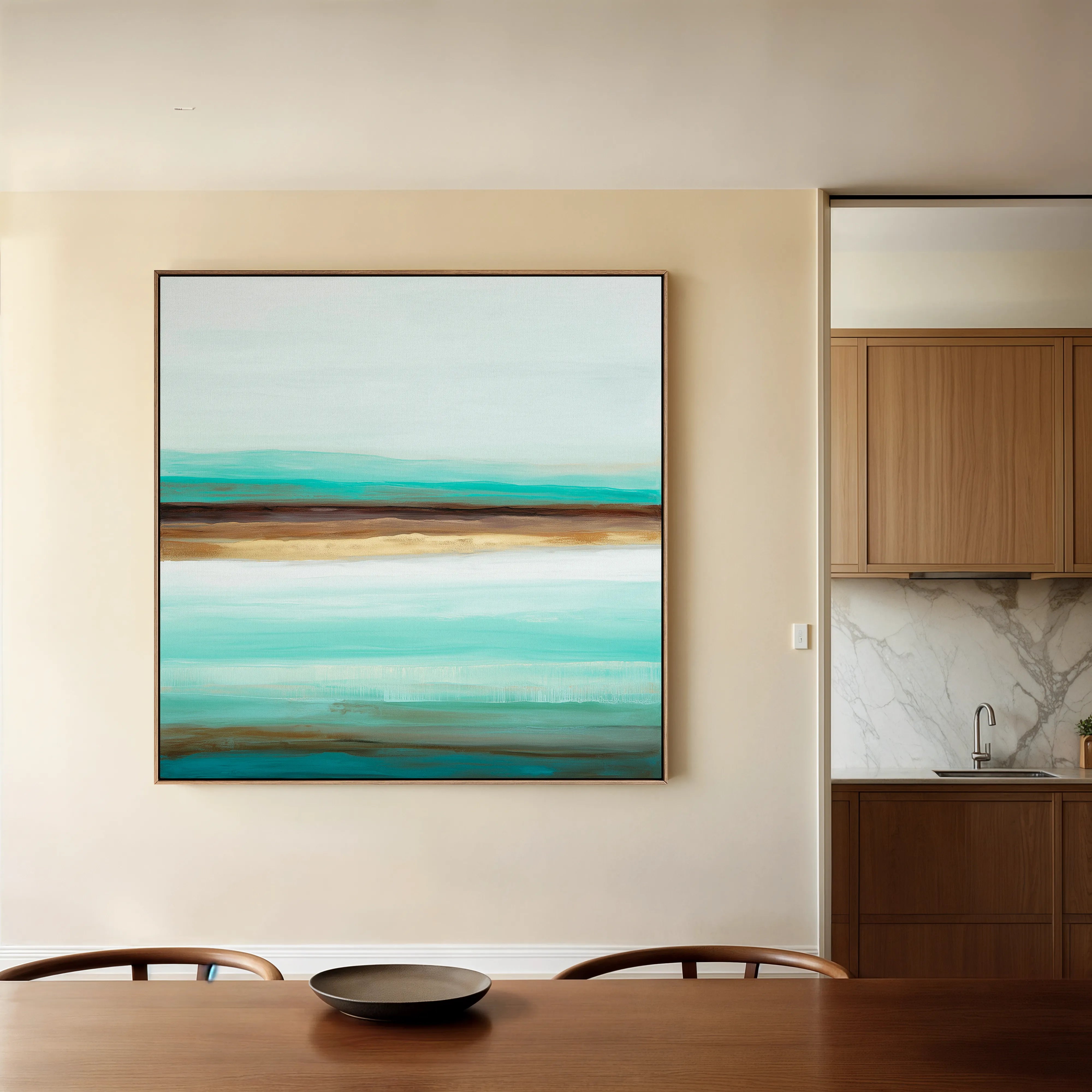 Abstract 1016 Canvas Art 16" x 16" / 40 x 40 cm / Black