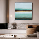 Abstract 1016 Canvas Art 16" x 16" / 40 x 40 cm / Black