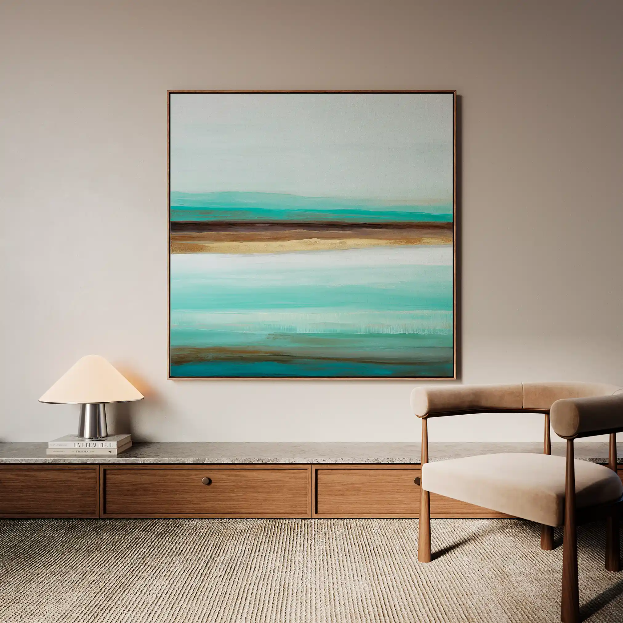 Abstract 1016 Canvas Art 60 x 60 cm / Black