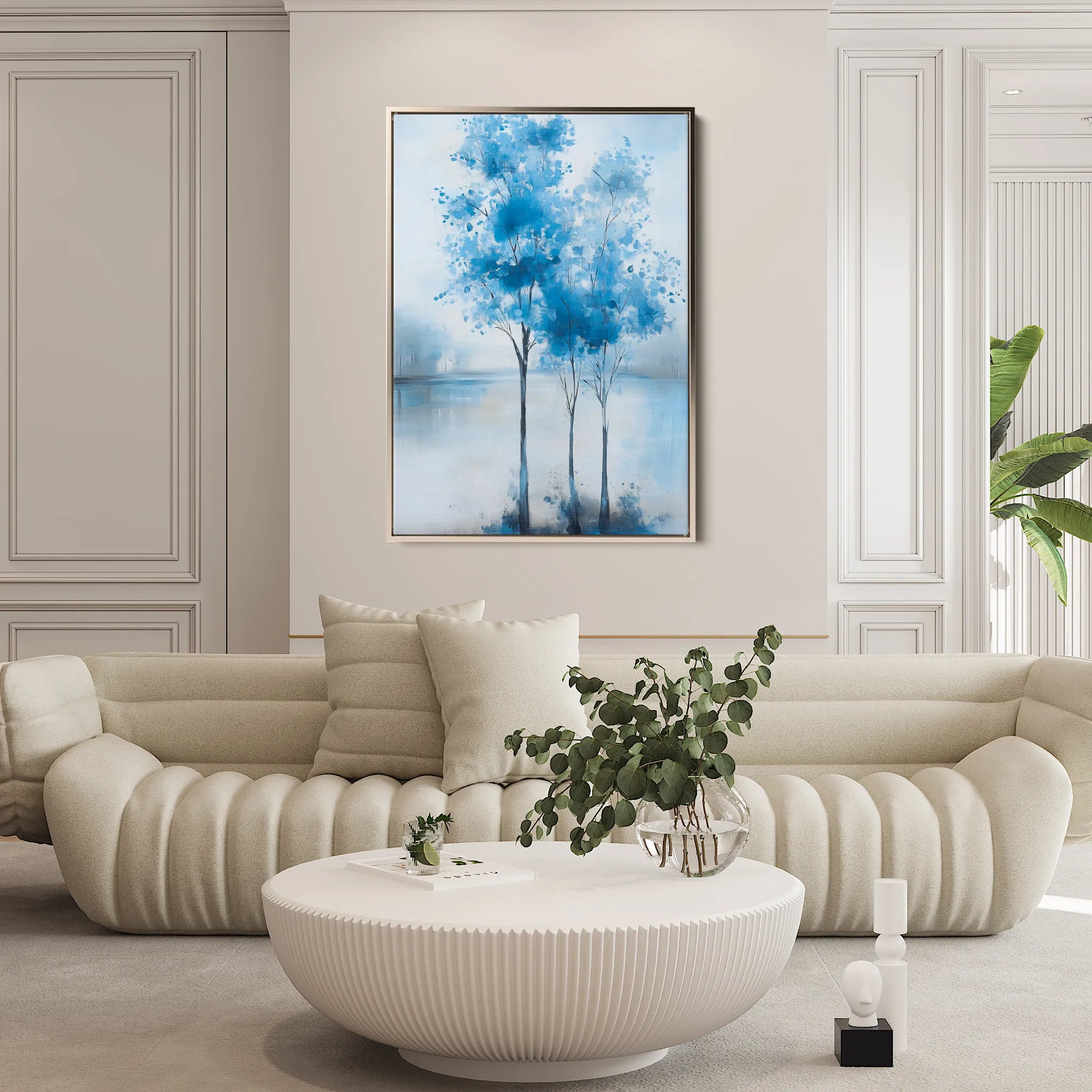 Floral 1016 Canvas Art 18" x 24" / 45 x 60 cm / Black
