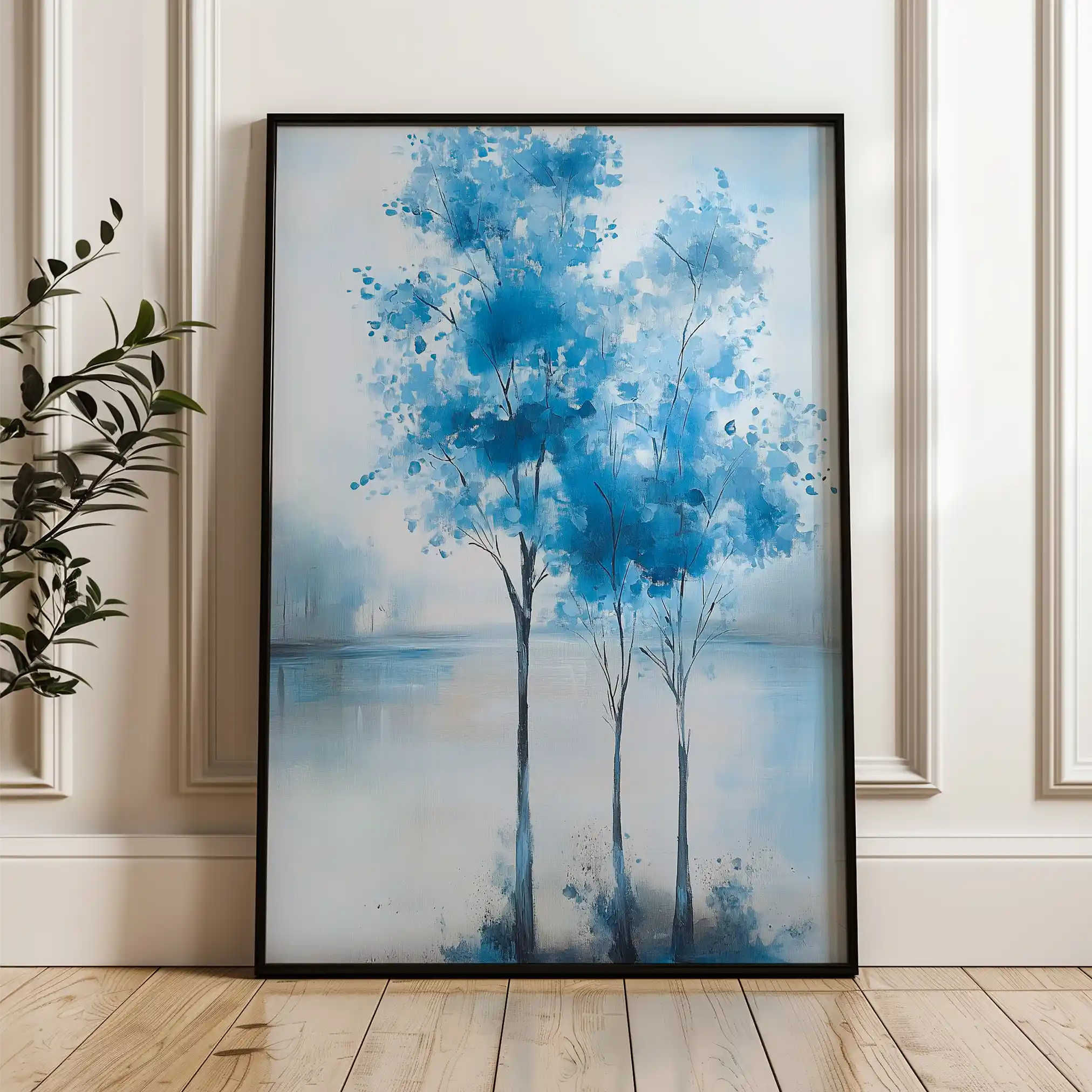 Floral 1016 Canvas Art 60 x 40 cm / Black