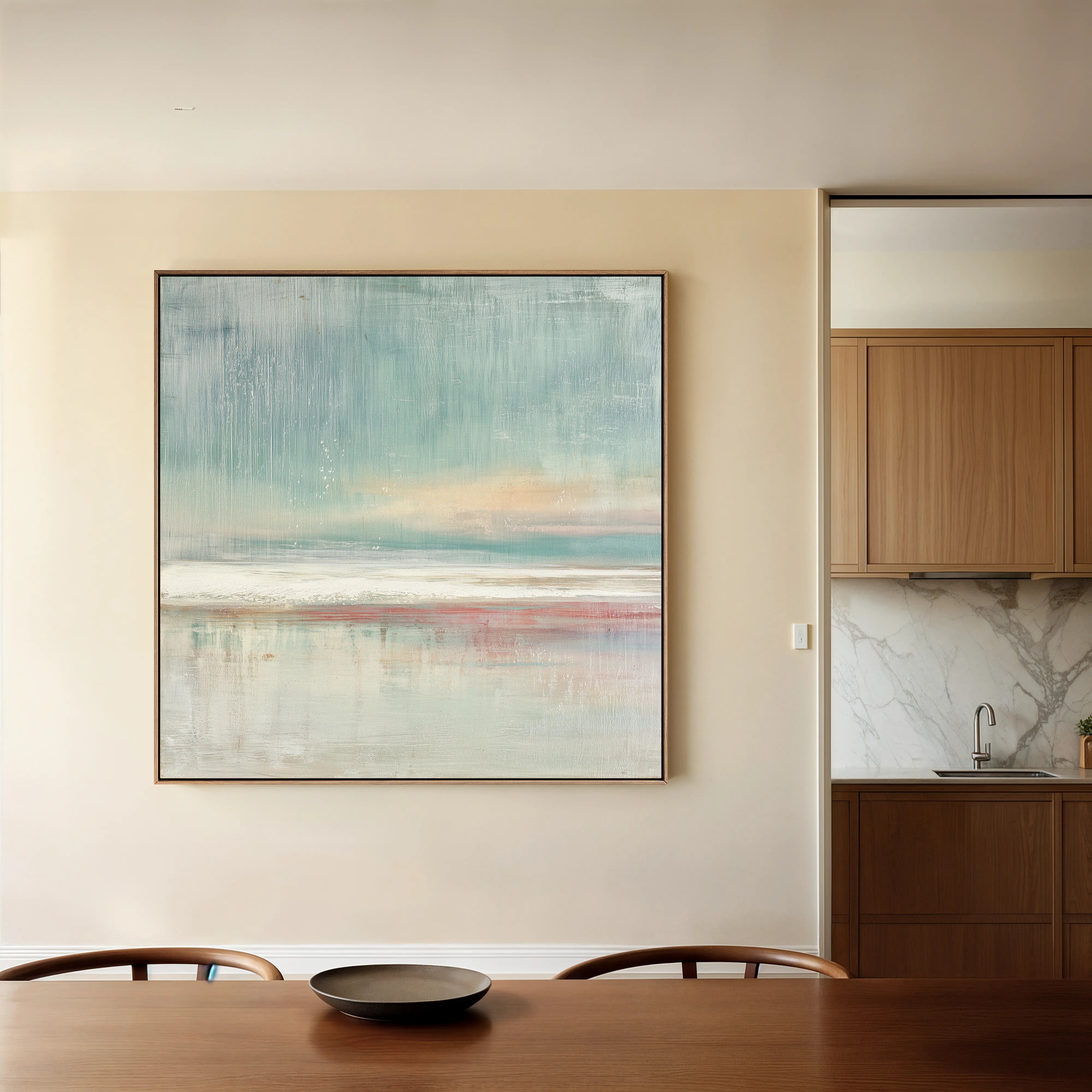 Abstract 1017 Canvas Art 16" x 16" / 40 x 40 cm / Black