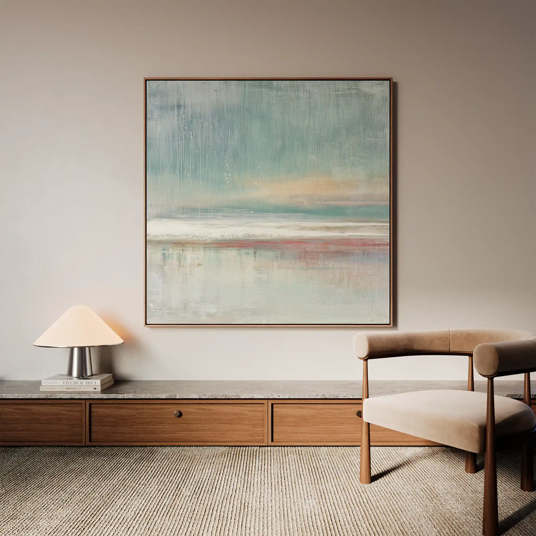 Abstract 1017 Canvas Art 60 x 60 cm / Black