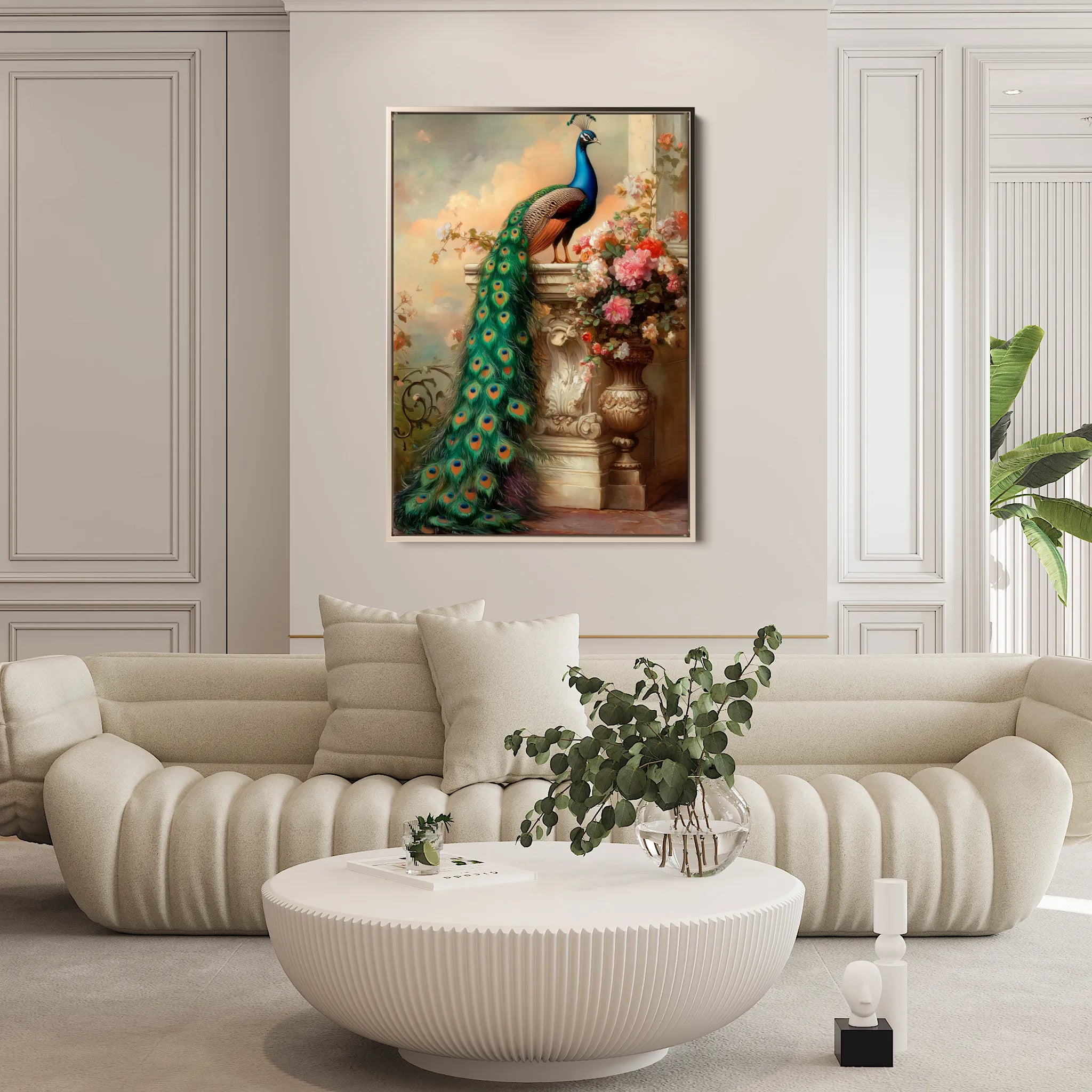 Floral 1017 Canvas Art 18" x 24" / 45 x 60 cm / Black
