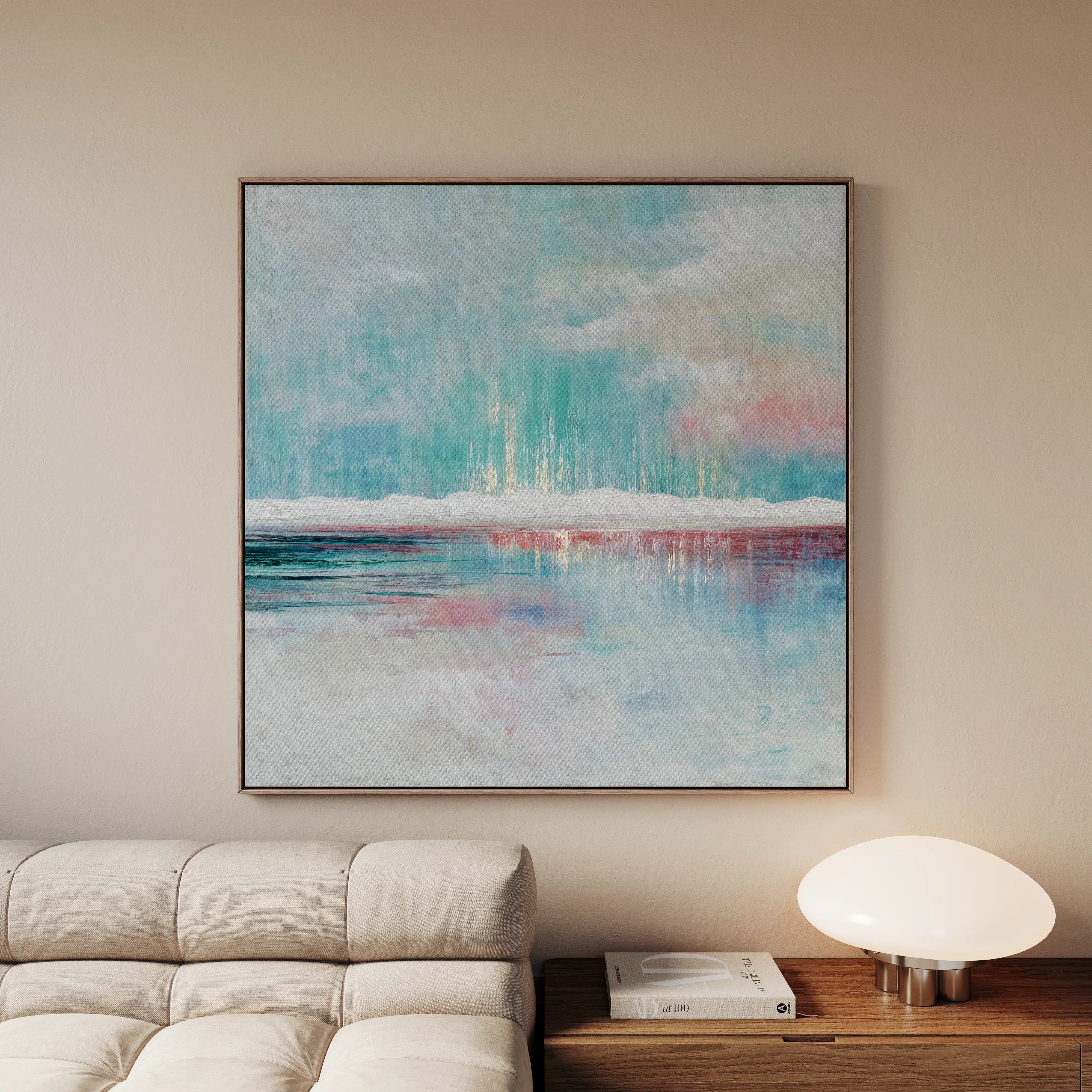 Abstract 1018 Canvas Art 16" x 16" / 40 x 40 cm / Black