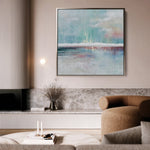 Abstract 1018 Canvas Art 16" x 16" / 40 x 40 cm / Black