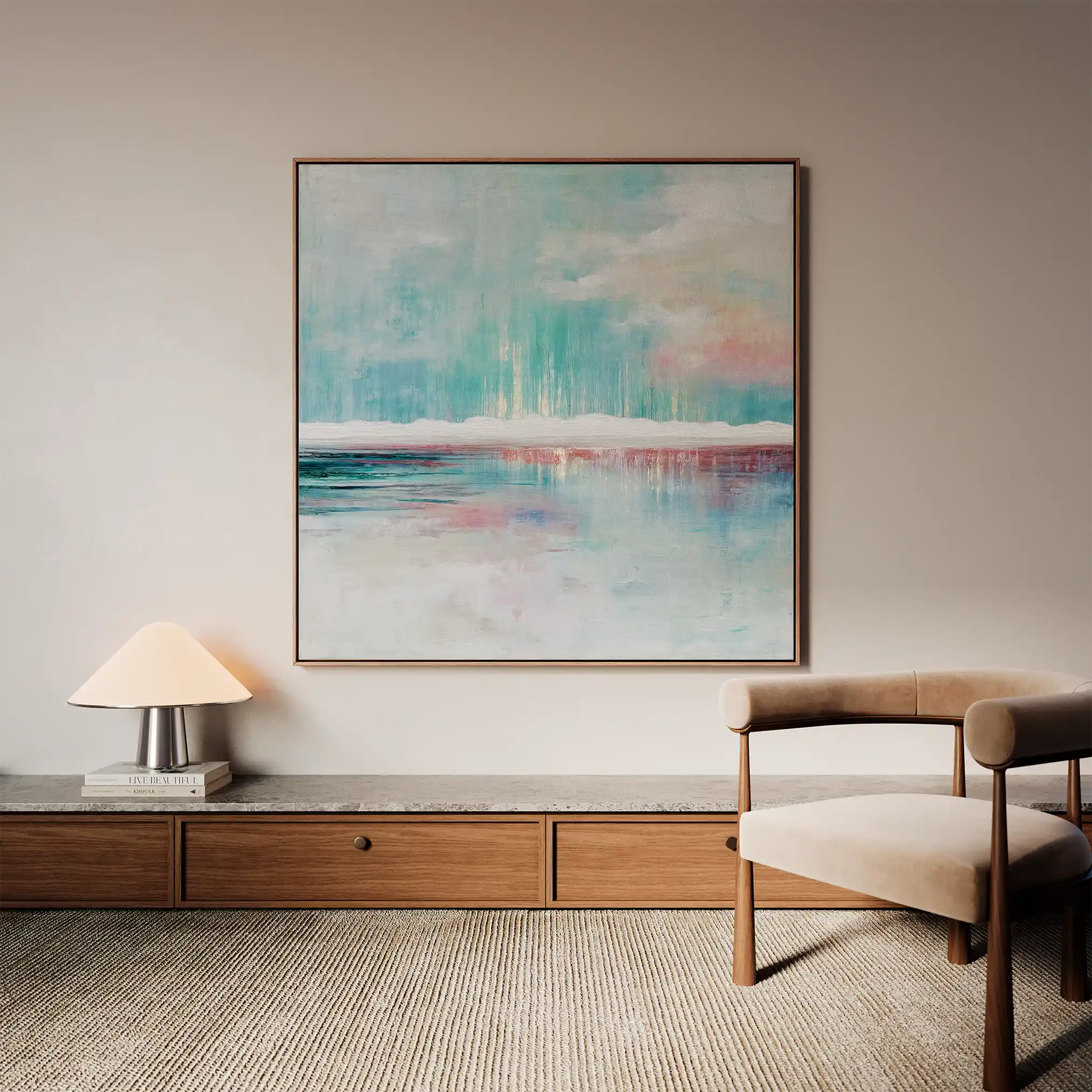 Abstract 1018 Canvas Art 60 x 60 cm / Black