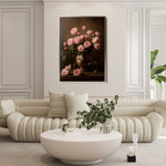 Floral 1018 Canvas Art 18" x 24" / 45 x 60 cm / Black