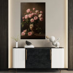Floral 1018 Canvas Art 18" x 24" / 45 x 60 cm / Black