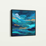 Abstract 1019 Canvas Art 16" x 16" / 40 x 40 cm / Black