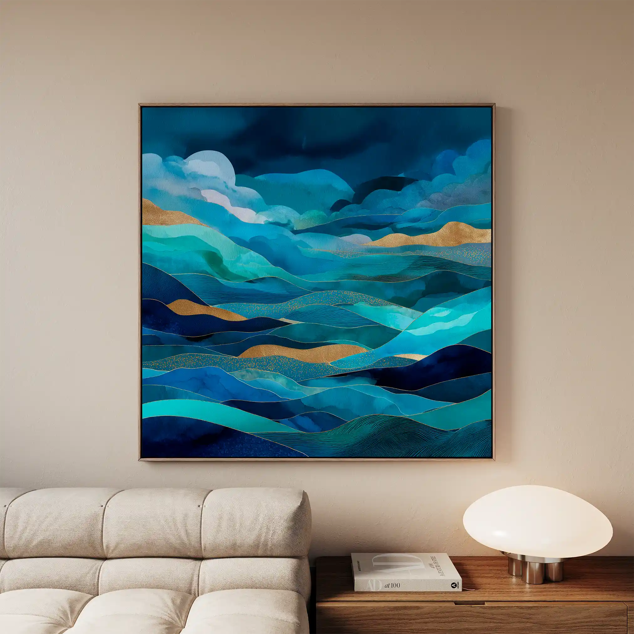 Abstract 1019 Canvas Art 60 x 60 cm / Black