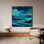 Abstract 1019 Canvas Art 60 x 60 cm / Black