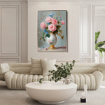 Floral 1019 Canvas Art 18" x 24" / 45 x 60 cm / Black