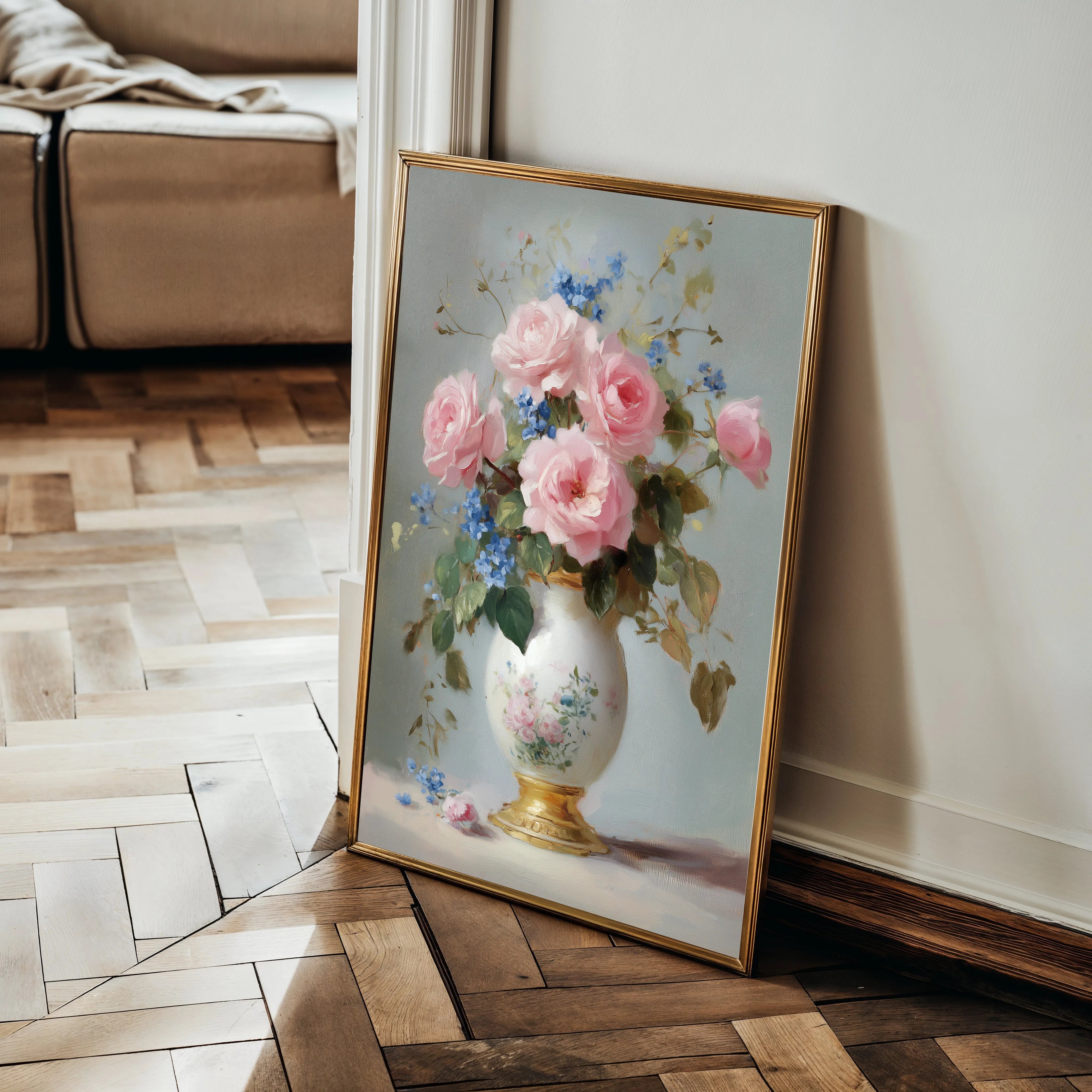 Floral 1019 Canvas Art 18" x 24" / 45 x 60 cm / Black