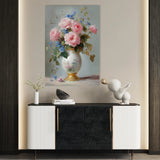 Floral 1019 Canvas Art 18" x 24" / 45 x 60 cm / Black