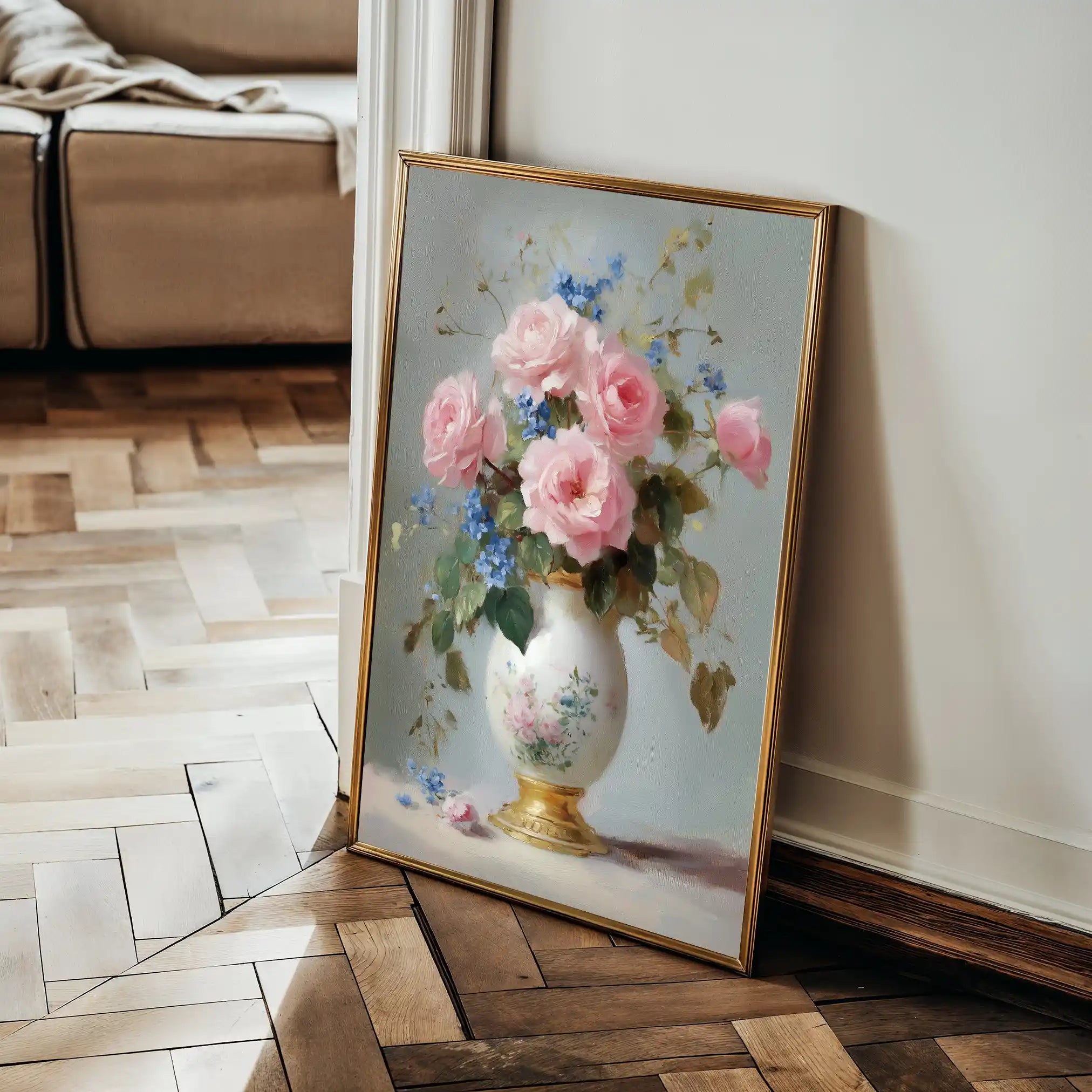 Floral 1019 Canvas Art 60 x 40 cm / Black