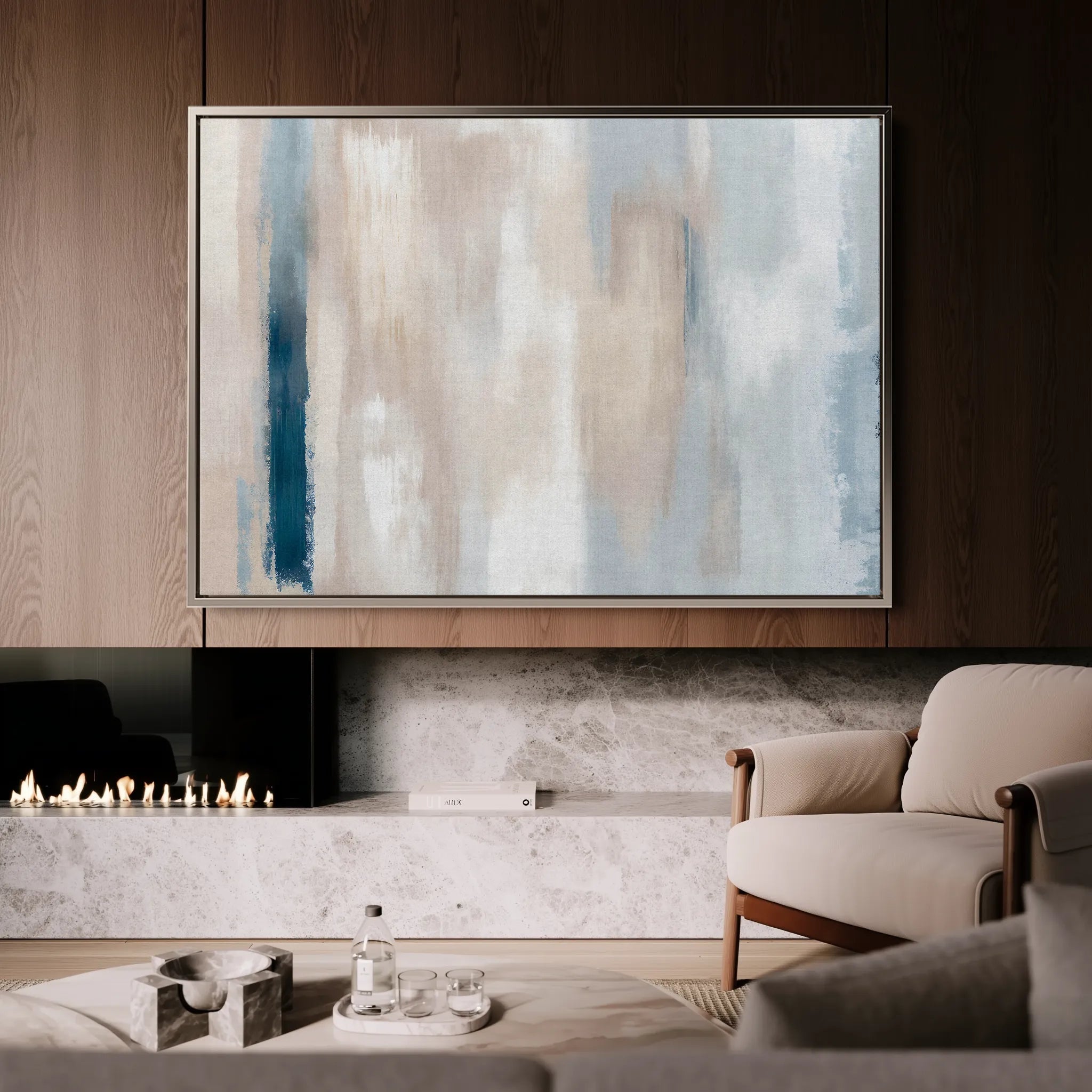 Abstract 102 Canvas Art 18" x 24" / 45 x 60 cm / Black