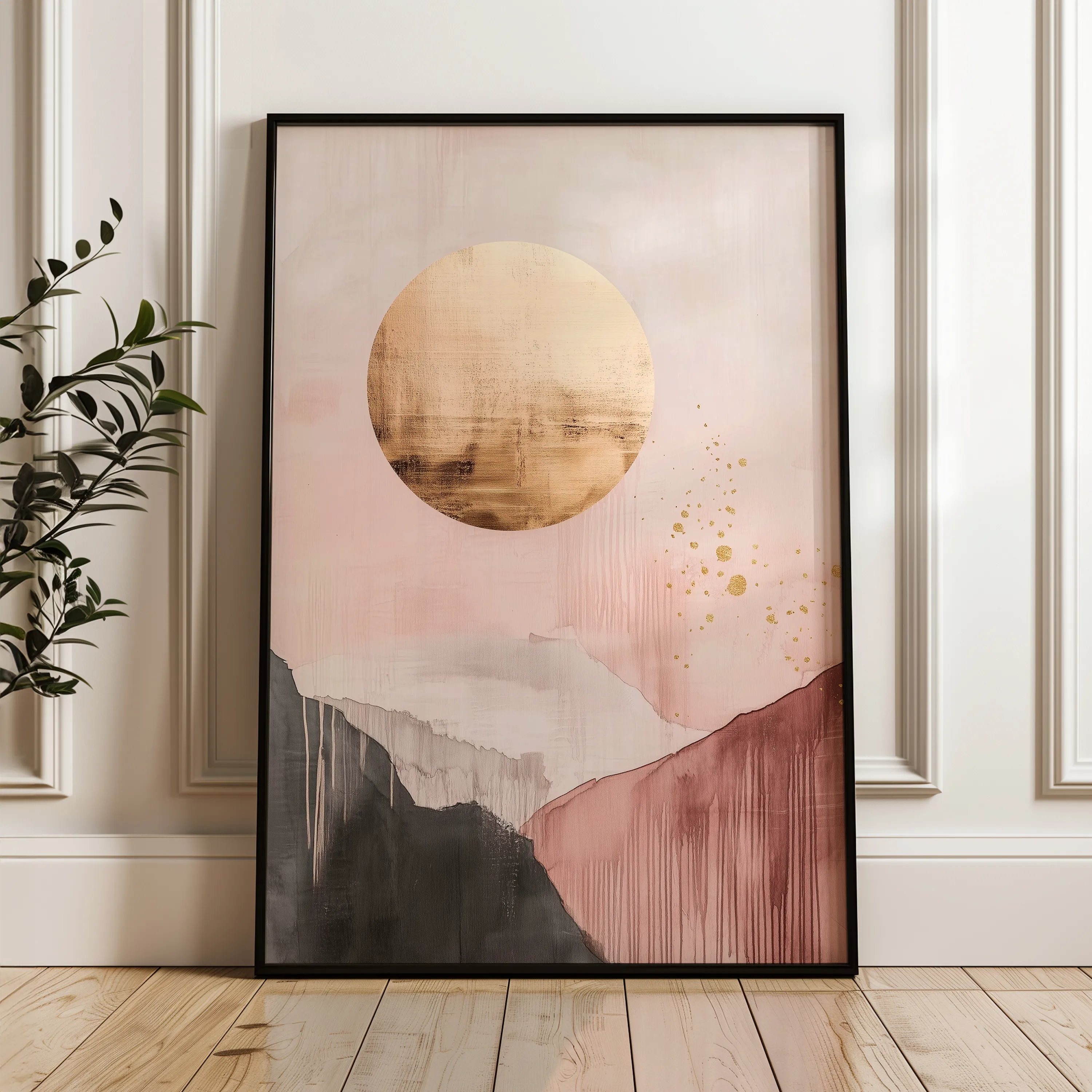 Boho 102 Canvas Art 18" x 24" / 45 x 60 cm / Black