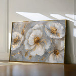 Floral 102 Canvas Art 18" x 24" / 45 x 60 cm / Black