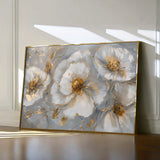 Floral 102 Canvas Art 18" x 24" / 45 x 60 cm / Black