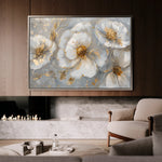 Floral 102 Canvas Art 18" x 24" / 45 x 60 cm / Black