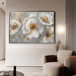 Floral 102 Canvas Art 18" x 24" / 45 x 60 cm / Black