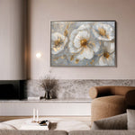 Floral 102 Canvas Art 18" x 24" / 45 x 60 cm / Black