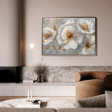 Floral 102 Canvas Art 18" x 24" / 45 x 60 cm / Black