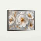 Floral 102 Canvas Art 18" x 24" / 45 x 60 cm / Black
