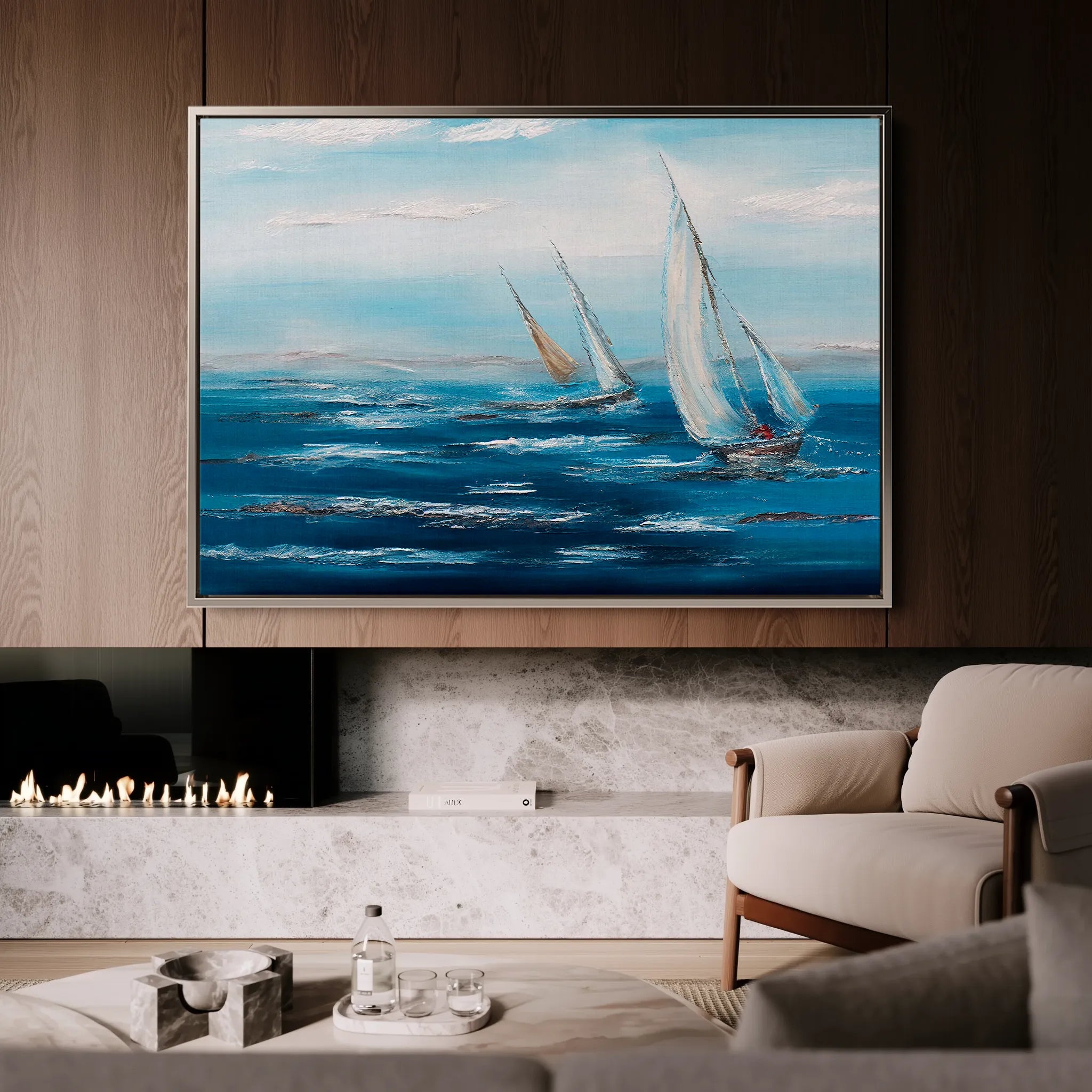 Landscape 102 Canvas Art 18" x 24" / 45 x 60 cm / Black