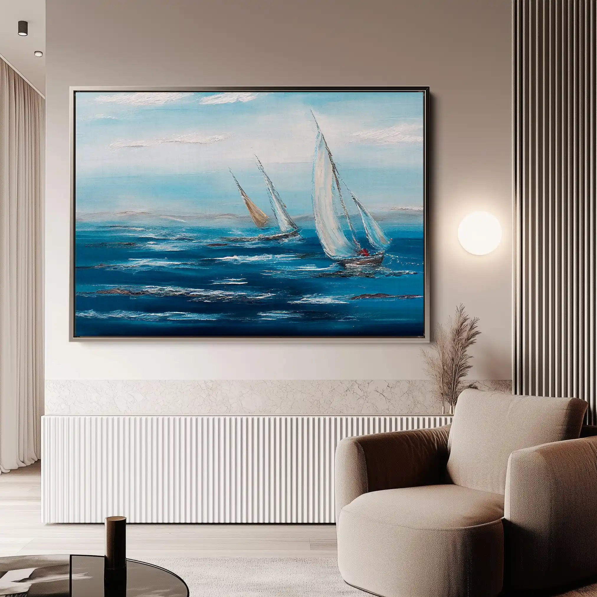 Landscape 102 Canvas Art 60 x 40 cm / Black