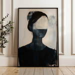Portrait 102 Canvas Art 18" x 24" / 45 x 60 cm / Black