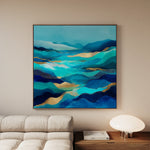 Abstract 1020 Canvas Art 16" x 16" / 40 x 40 cm / Black