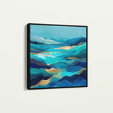 Abstract 1020 Canvas Art 16" x 16" / 40 x 40 cm / Black
