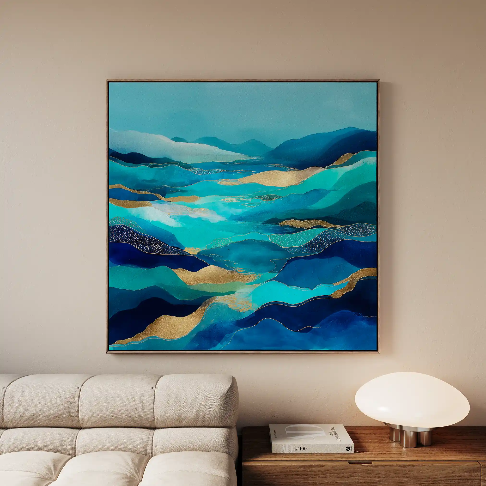 Abstract 1020 Canvas Art 60 x 60 cm / Black