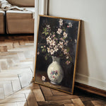 Floral 1020 Canvas Art 18" x 24" / 45 x 60 cm / Black