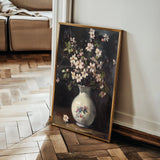 Floral 1020 Canvas Art 18" x 24" / 45 x 60 cm / Black