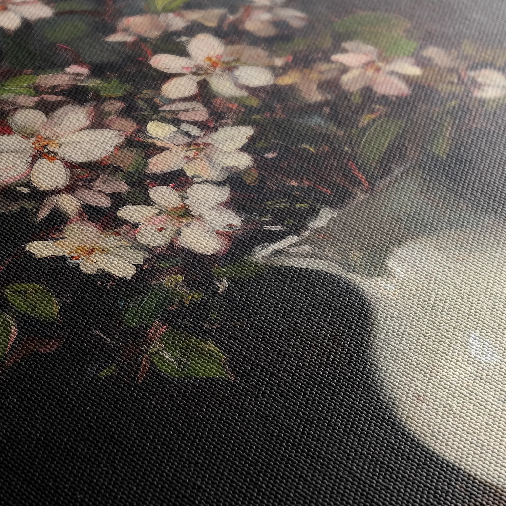 Floral 1020 Canvas Art 18" x 24" / 45 x 60 cm / Black