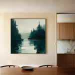 Abstract 1021 Canvas Art 16" x 16" / 40 x 40 cm / Black