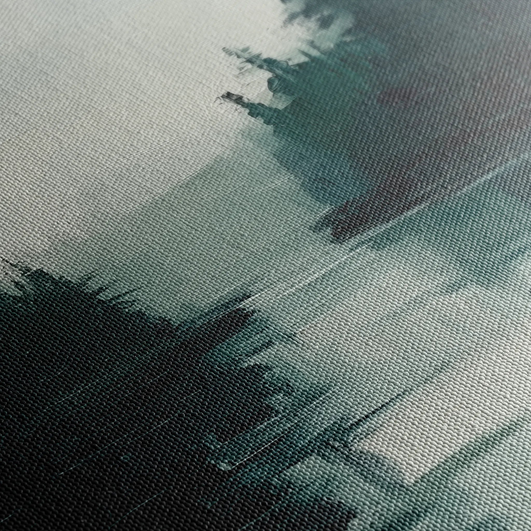 Abstract 1021 Canvas Art 16" x 16" / 40 x 40 cm / Black