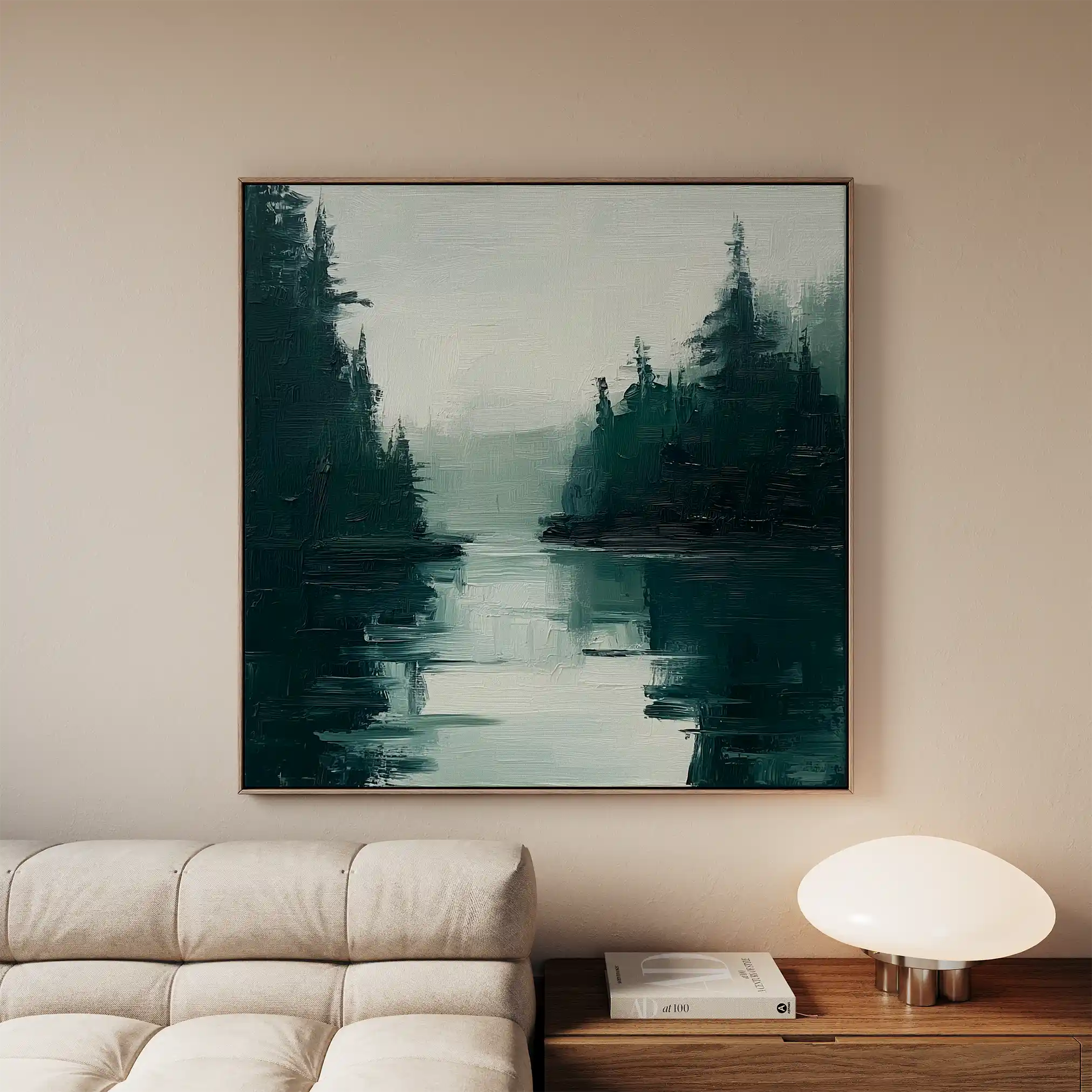 Abstract 1021 Canvas Art 60 x 60 cm / Black