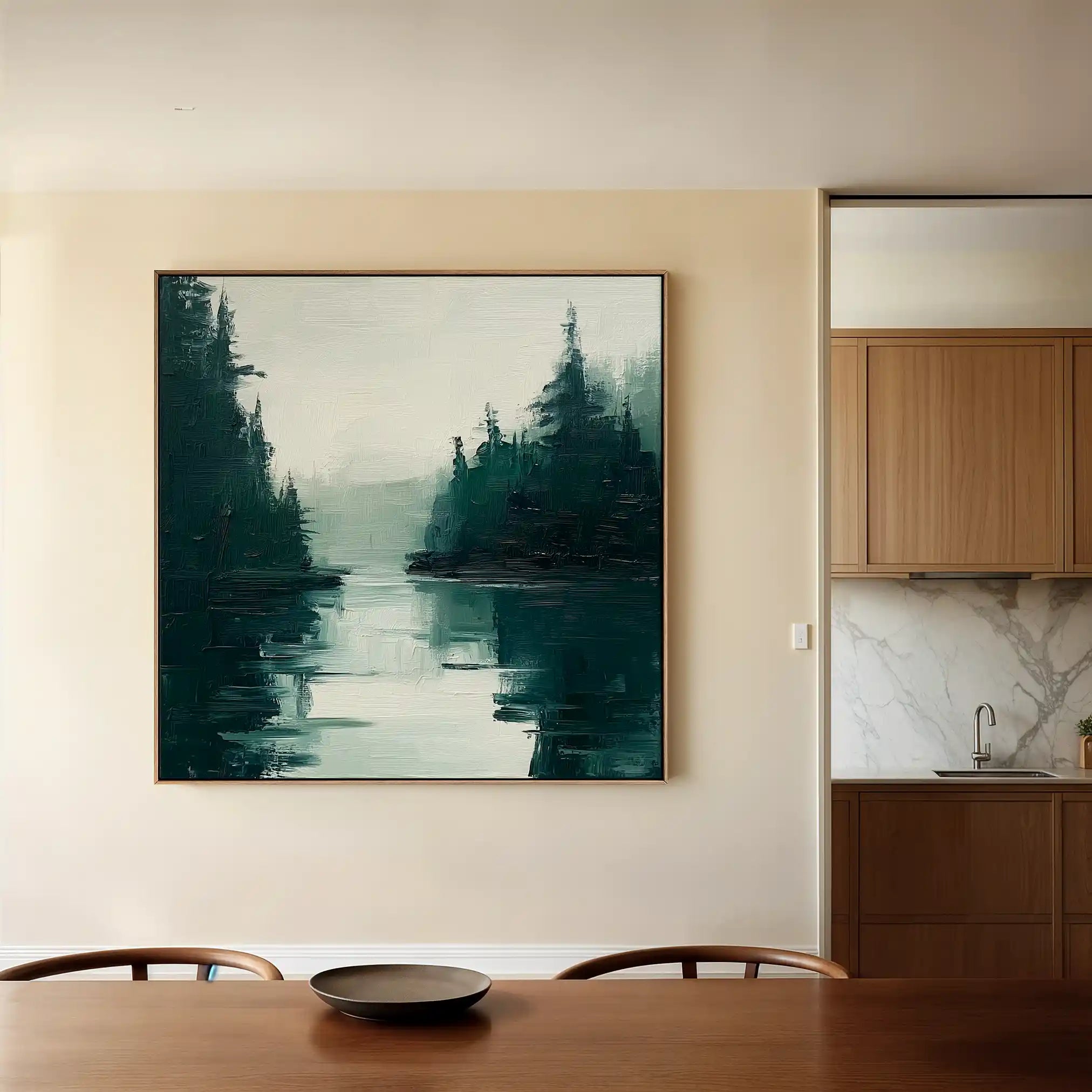 Abstract 1021 Canvas Art 60 x 60 cm / Black