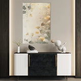 Floral 1021 Canvas Art 18" x 24" / 45 x 60 cm / Black