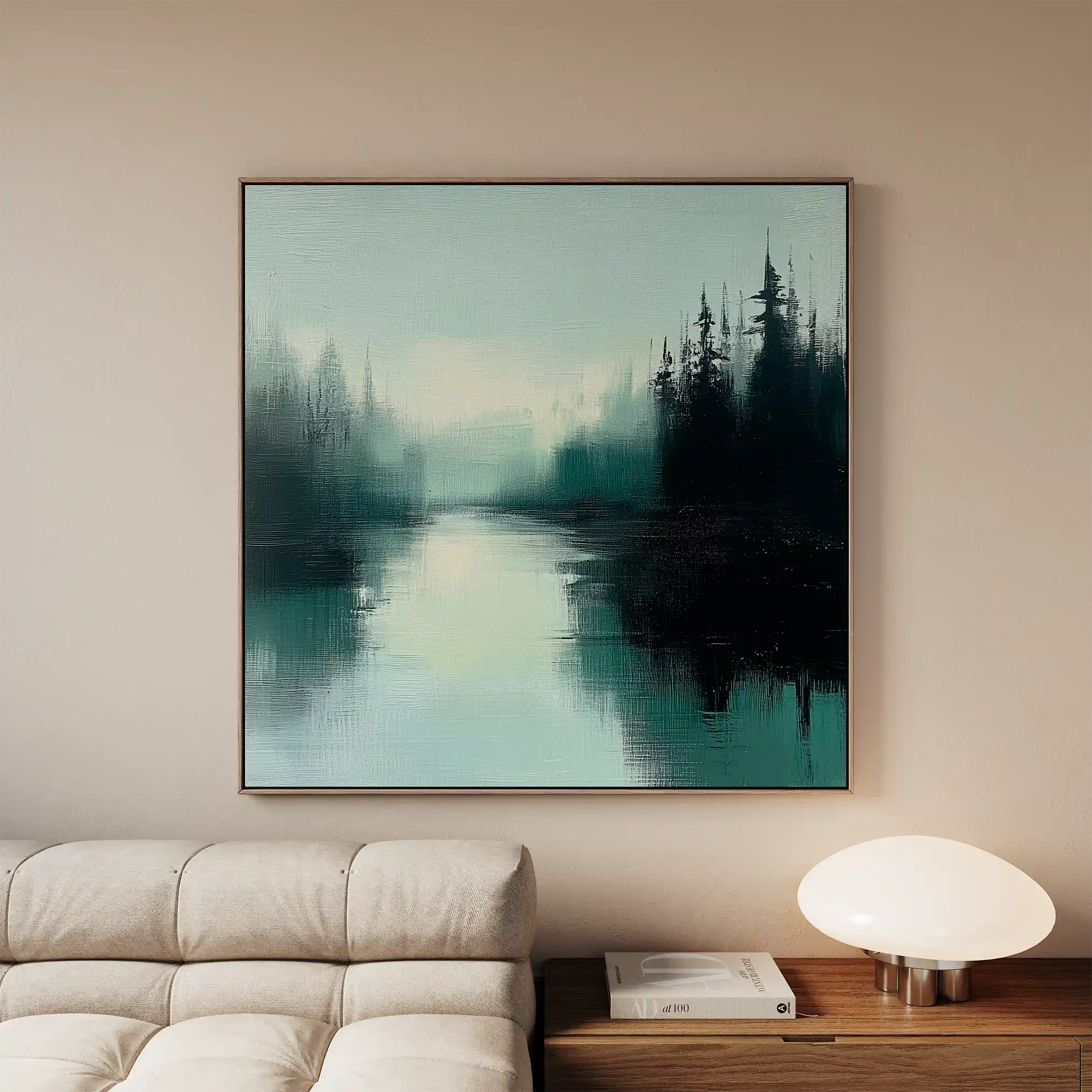 Abstract 1022 Canvas Art 60 x 60 cm / Black