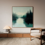 Abstract 1022 Canvas Art 60 x 60 cm / Black