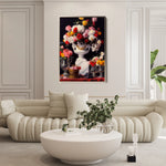 Floral 1022 Canvas Art 18" x 24" / 45 x 60 cm / Black