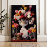 Floral 1022 Canvas Art 60 x 40 cm / Black