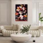 Floral 1022 Canvas Art 60 x 40 cm / Black