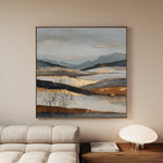 Abstract 1023 Canvas Art 16" x 16" / 40 x 40 cm / Black